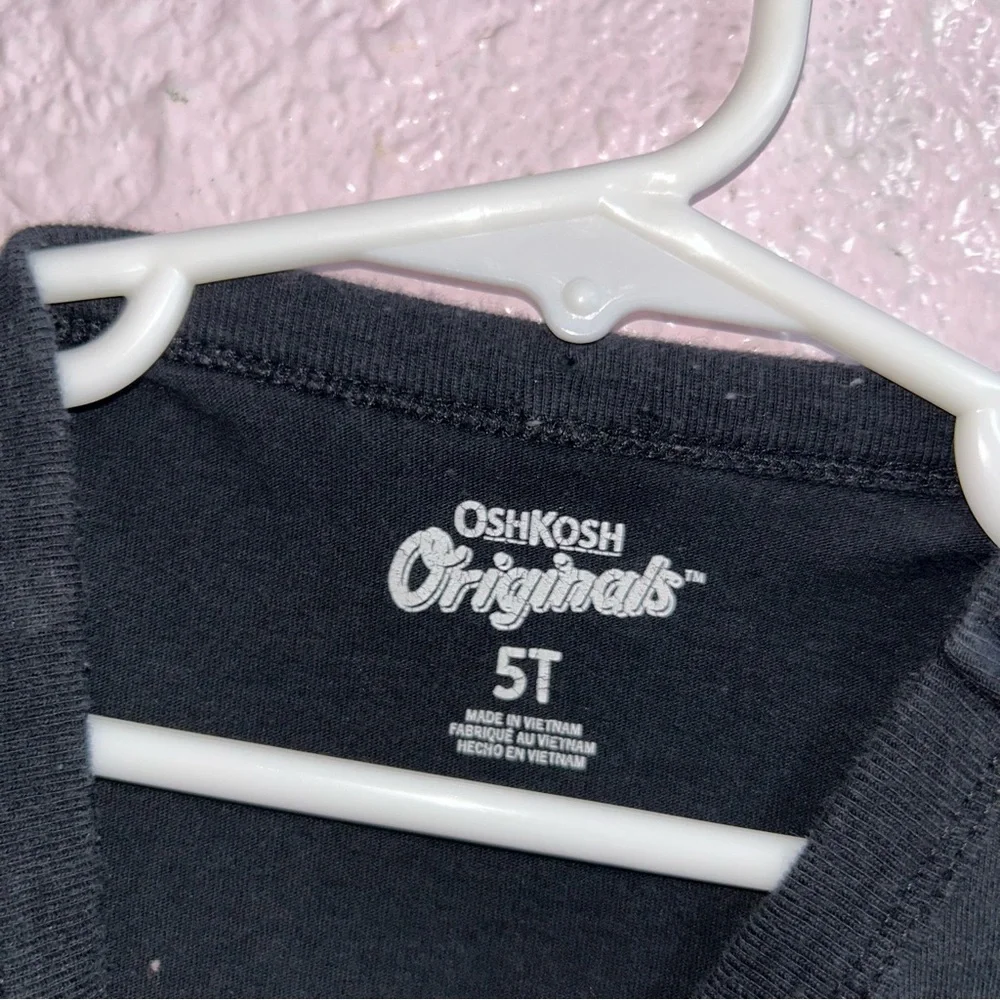 OshKosh B'gosh Chicks Dog Me Easter Black Tee